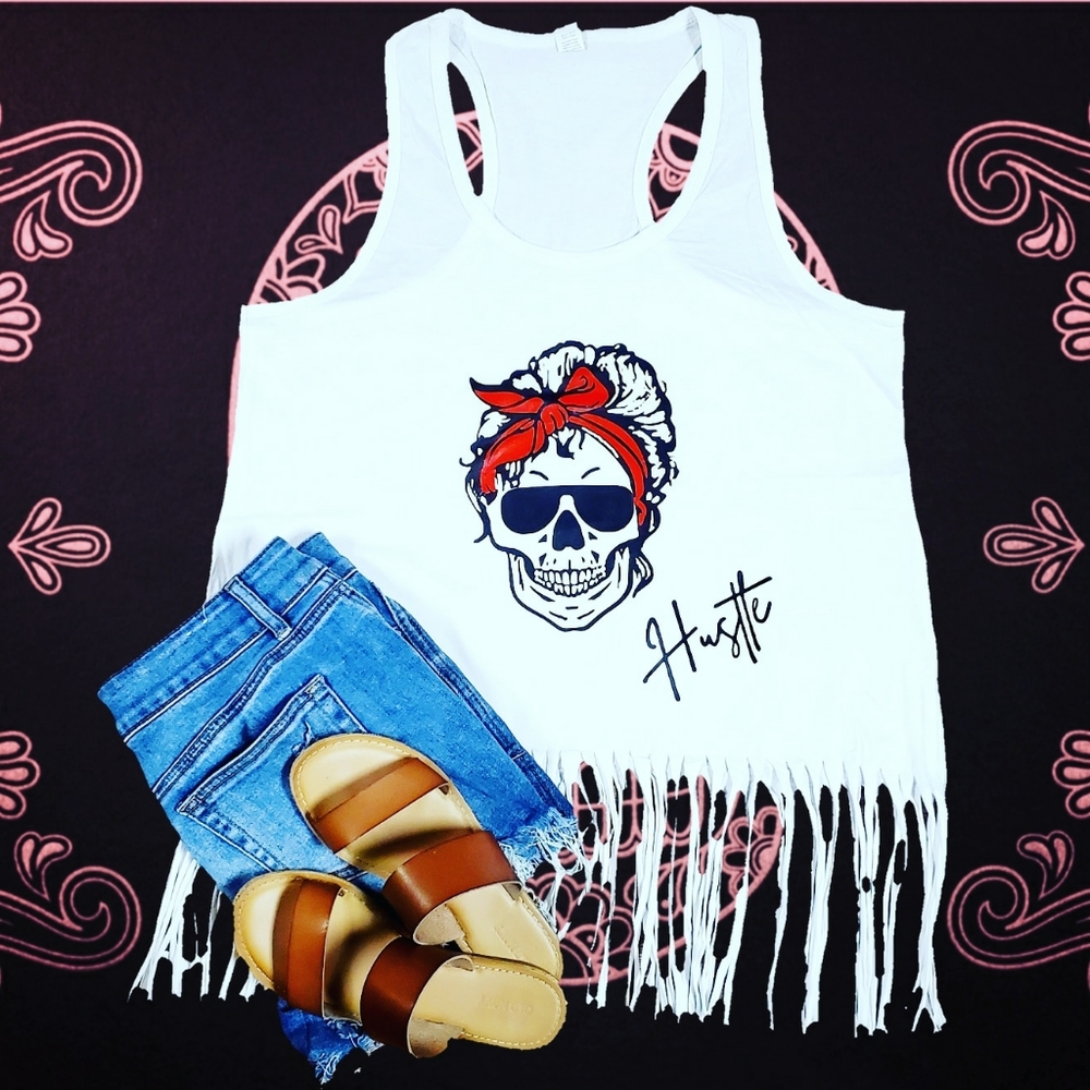 HUSTLE racerback tee